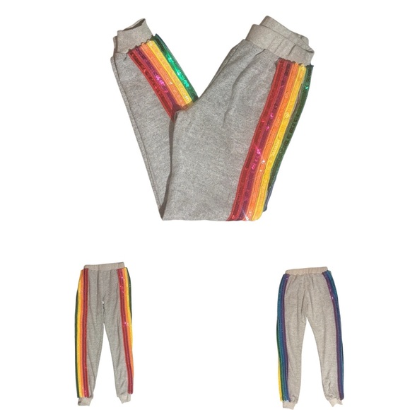 Lola + The Boys Other - Lola + the Boys Sequin Rainbow Joggers